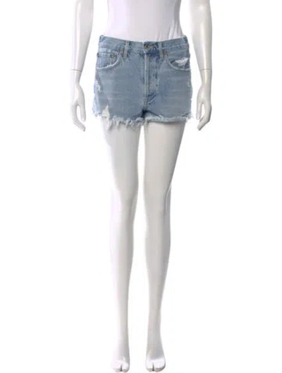 Pre-owned Agolde Mini Shorts In Blue
