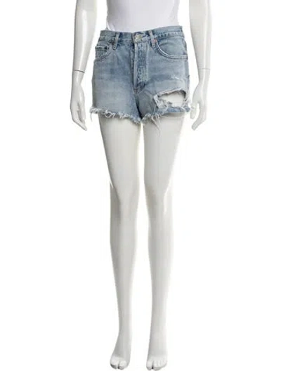 Pre-owned Agolde Mini Shorts In Blue