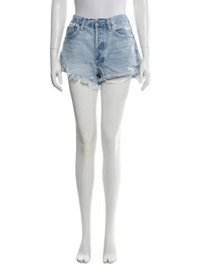 Pre-owned Agolde Mini Shorts In Blue