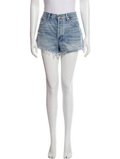Pre-owned Agolde Mini Shorts In Blue