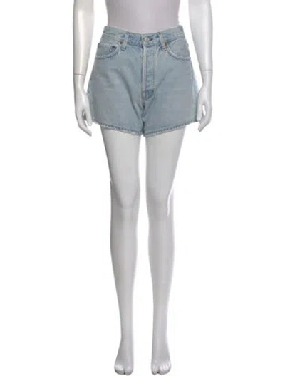 Pre-owned Agolde Mini Shorts In Blue