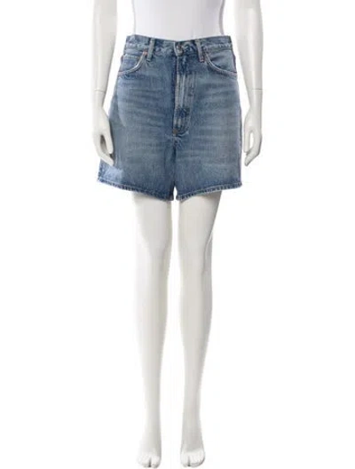 Pre-owned Agolde Mini Shorts In Blue