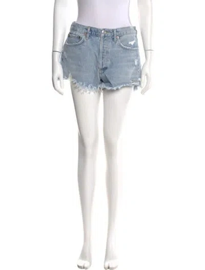 Pre-owned Agolde Mini Shorts In Blue