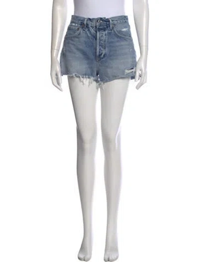 Pre-owned Agolde Mini Shorts In Blue