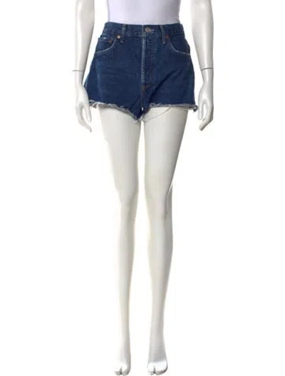 Pre-owned Agolde Mini Shorts In Blue
