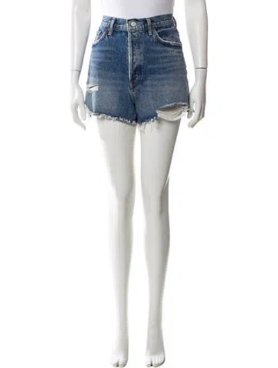 Pre-owned Agolde Mini Shorts In Blue