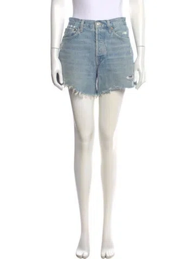 Pre-owned Agolde Mini Shorts In Blue
