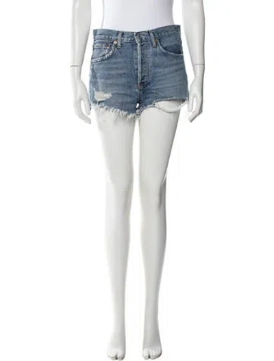 Pre-owned Agolde Mini Shorts In Blue