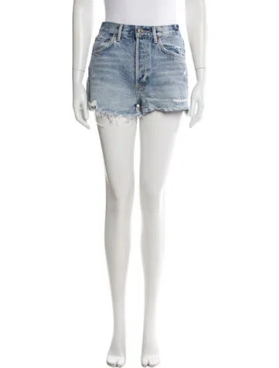 Pre-owned Agolde Mini Shorts In Blue