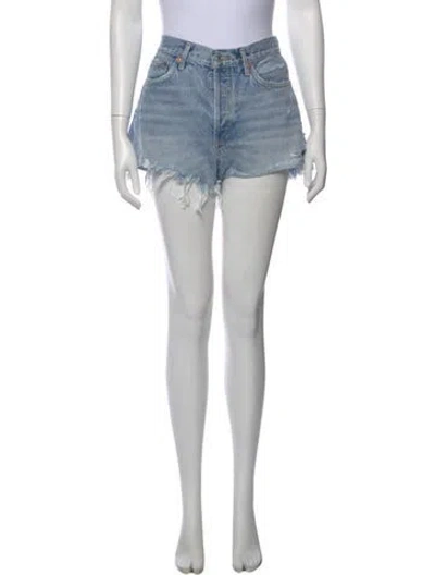 Pre-owned Agolde Mini Shorts In Blue