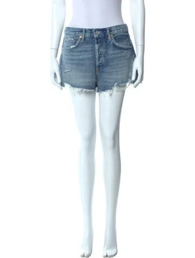 Pre-owned Agolde Mini Shorts In Blue
