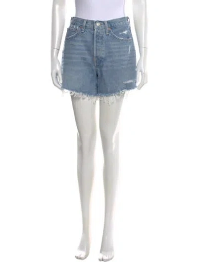 Pre-owned Agolde Mini Shorts In Blue
