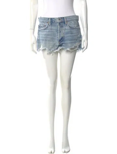 Pre-owned Agolde Mini Shorts In Blue