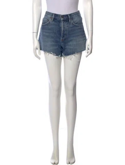 Pre-owned Agolde Mini Shorts In Blue