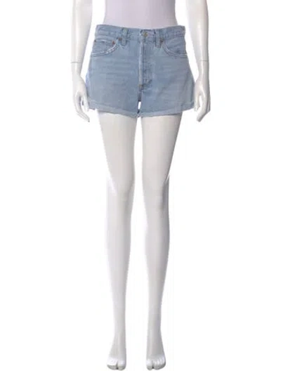 Pre-owned Agolde Mini Shorts In Blue