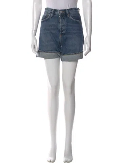 Pre-owned Agolde Mini Shorts In Blue