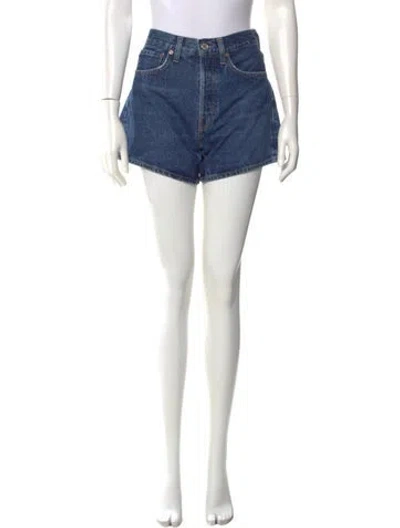 Pre-owned Agolde Mini Shorts In Blue