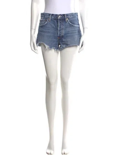 Pre-owned Agolde Mini Shorts In Blue