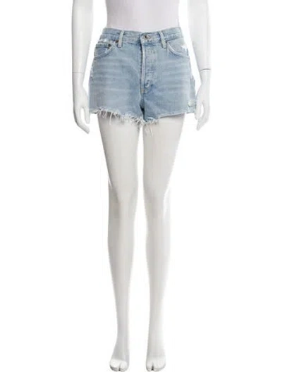 Pre-owned Agolde Mini Shorts In Blue