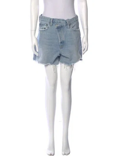 Pre-owned Agolde Mini Shorts In Blue