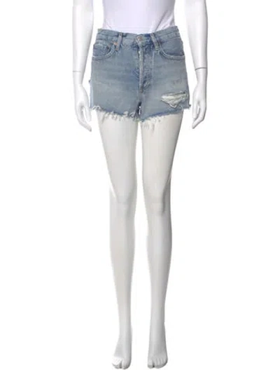 Pre-owned Agolde Mini Shorts In Blue
