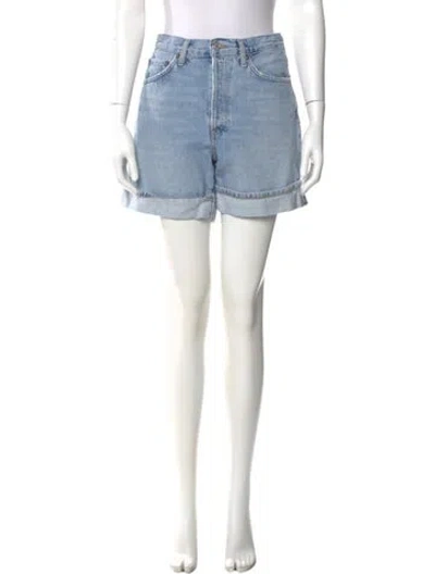 Pre-owned Agolde Mini Shorts In Blue