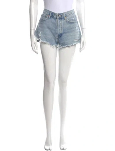 Pre-owned Agolde Mini Shorts In Blue