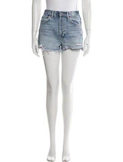 Pre-owned Agolde Mini Shorts In Blue