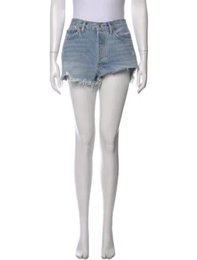 Pre-owned Agolde Mini Shorts In Blue