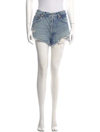 Pre-owned Agolde Mini Shorts In Blue