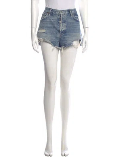 Pre-owned Agolde Mini Shorts In Blue