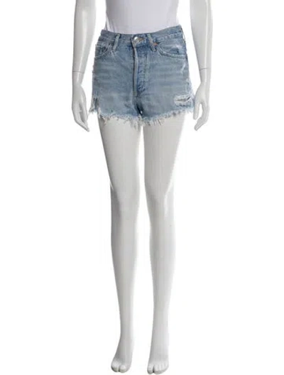 Pre-owned Agolde Mini Shorts In Blue