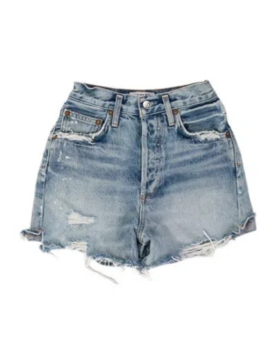 Pre-owned Agolde Mini Shorts In Blue