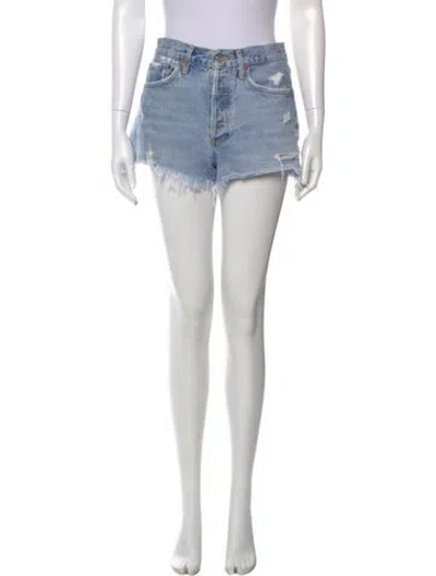 Pre-owned Agolde Mini Shorts In Blue