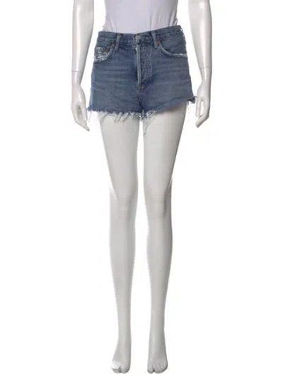 Pre-owned Agolde Mini Shorts In Blue
