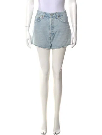 Pre-owned Agolde Mini Shorts In Blue