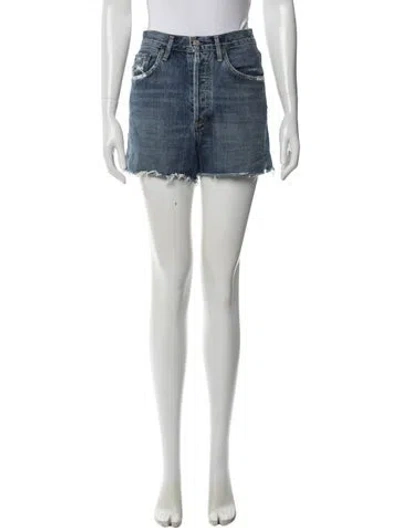 Pre-owned Agolde Mini Shorts In Blue