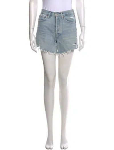 Pre-owned Agolde Mini Shorts In Blue