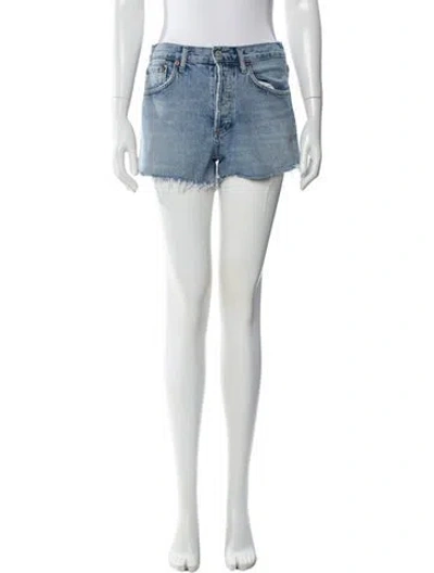 Pre-owned Agolde Mini Shorts In Blue