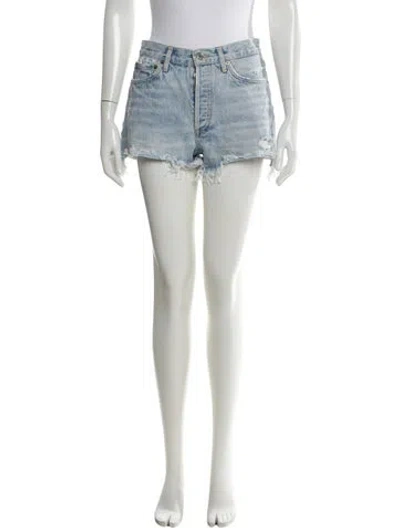 Pre-owned Agolde Mini Shorts In Blue