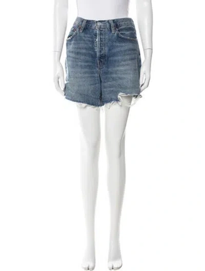 Pre-owned Agolde Mini Shorts In Blue