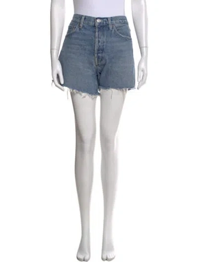 Pre-owned Agolde Mini Shorts In Blue