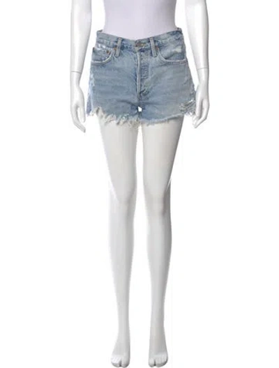 Pre-owned Agolde Mini Shorts In Blue