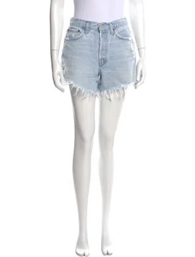 Pre-owned Agolde Mini Shorts In Blue