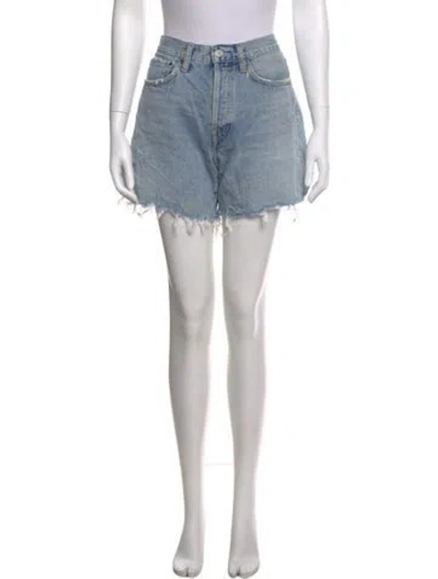 Pre-owned Agolde Mini Shorts In Blue