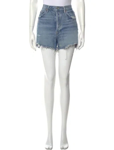 Pre-owned Agolde Mini Shorts In Blue