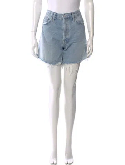 Pre-owned Agolde Mini Shorts In Blue