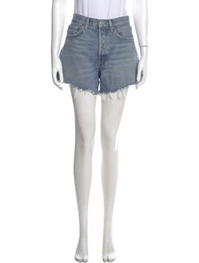 Pre-owned Agolde Mini Shorts In Blue