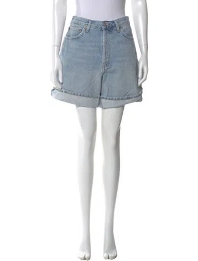 Pre-owned Agolde Mini Shorts In Blue