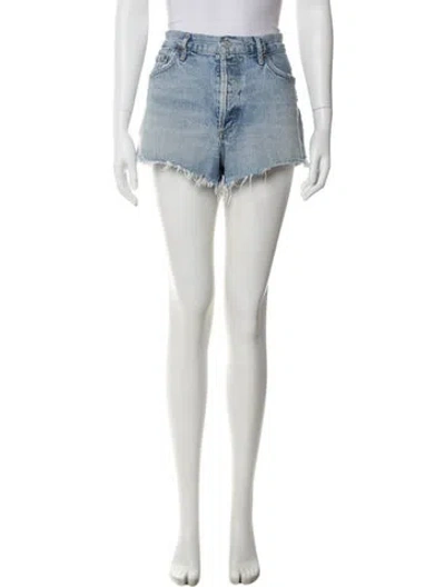 Pre-owned Agolde Mini Shorts In Blue